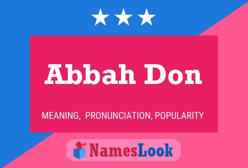 Abbah Don Name Poster