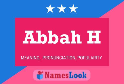 Abbah H Name Poster