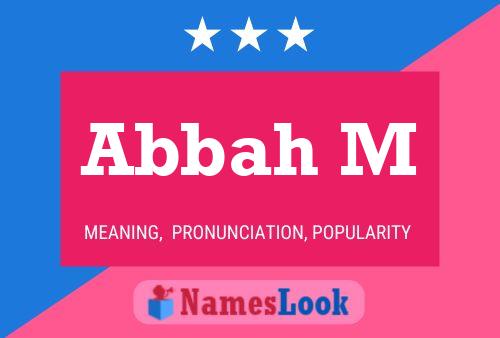 Abbah M Name Poster