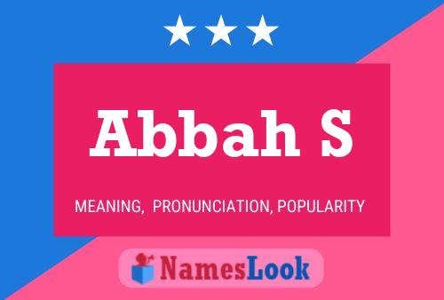 Abbah S Name Poster