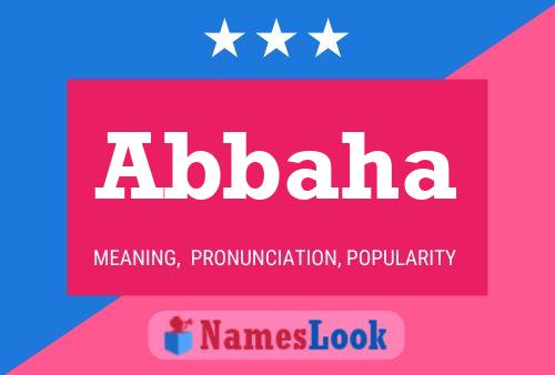 Abbaha Name Poster