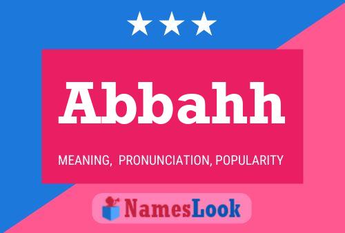 Abbahh Name Poster