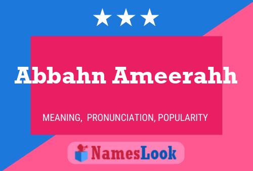 Abbahn Ameerahh Name Poster