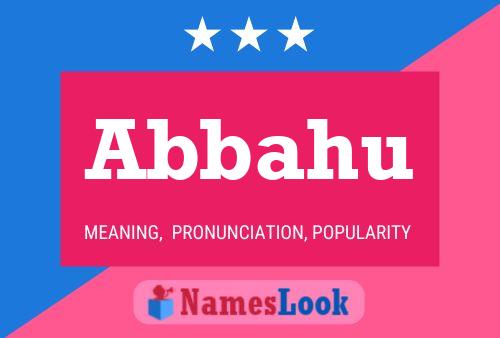 Abbahu Name Poster