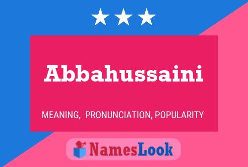 Abbahussaini Name Poster