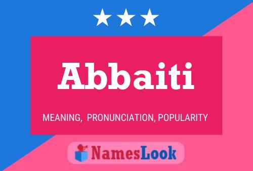 Abbaiti Name Poster