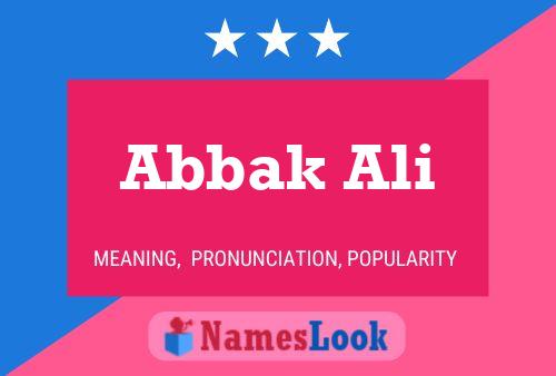 Abbak Ali Name Poster