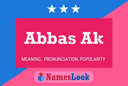 Abbas Ak Name Poster