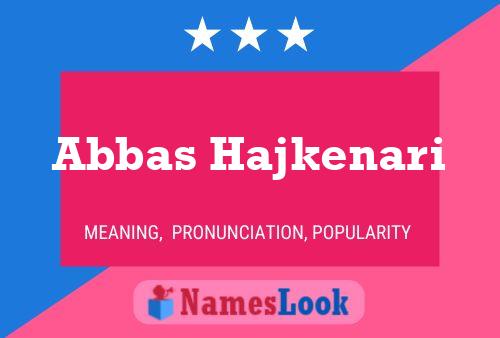 Abbas Hajkenari Name Poster