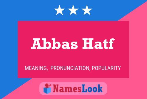 Abbas Hatf Name Poster