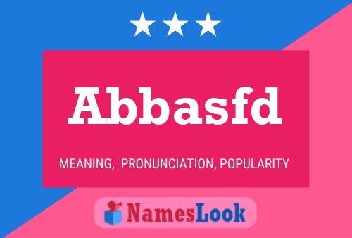 Abbasfd Name Poster