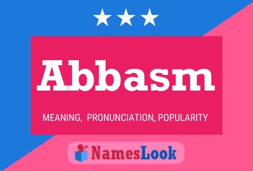 Abbasm Name Poster