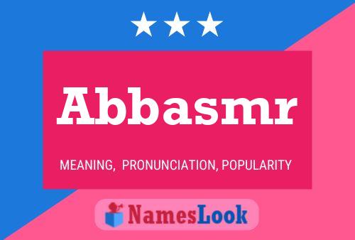 Abbasmr Name Poster