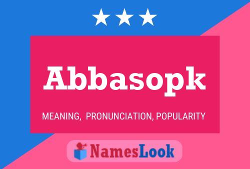 Abbasopk Name Poster