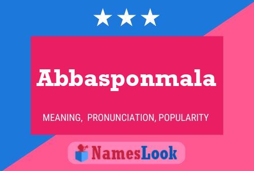 Abbasponmala Name Poster