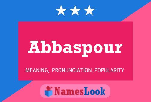 Abbaspour Name Poster