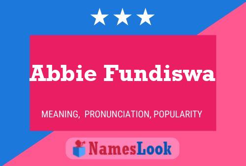 Abbie Fundiswa Name Poster