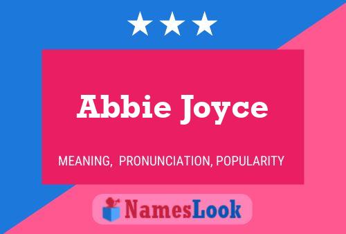 Abbie Joyce Name Poster