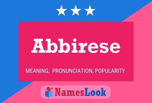 Abbirese Name Poster