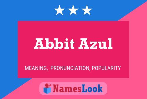 Abbit Azul Name Poster