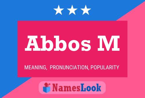 Abbos M Name Poster