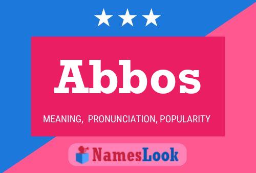 Abbos Name Poster