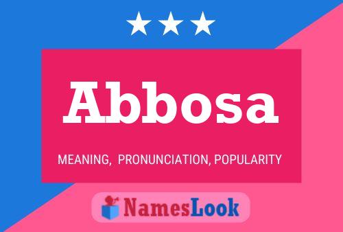 Abbosa Name Poster