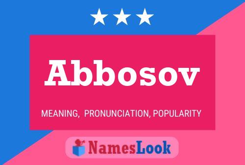 Abbosov Name Poster