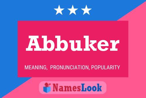 Abbuker Name Poster