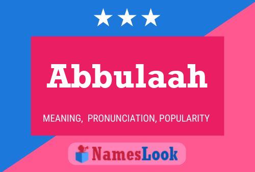 Abbulaah Name Poster