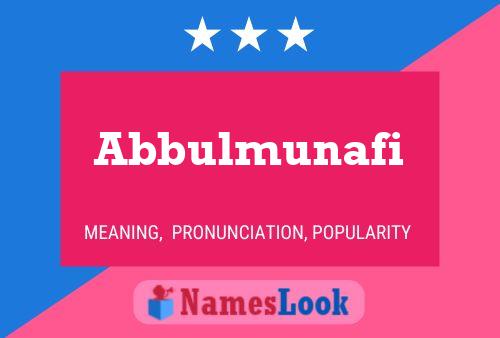 Abbulmunafi Name Poster