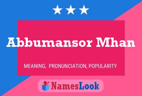 Abbumansor Mhan Name Poster