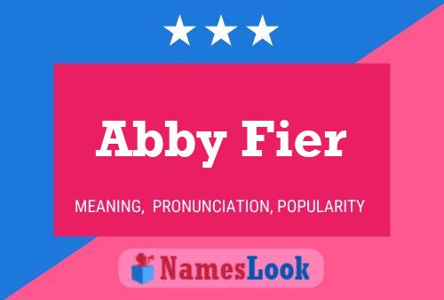 Abby Fier Name Poster