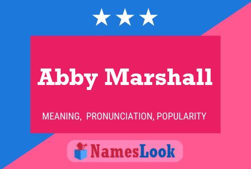 Abby Marshall Name Poster