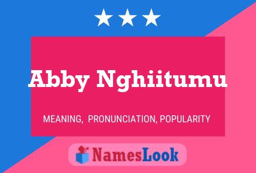 Abby Nghiitumu Name Poster