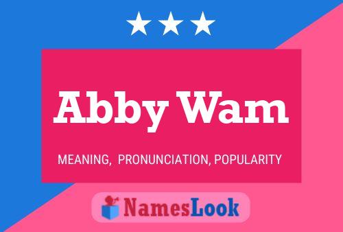 Abby Wam Name Poster