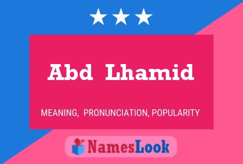 Abd  Lhamid Name Poster