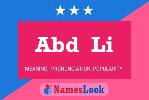 Abd  Li Name Poster