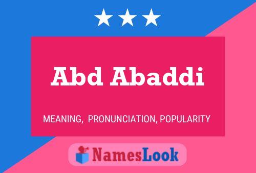 Abd Abaddi Name Poster