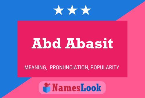 Abd Abasit Name Poster