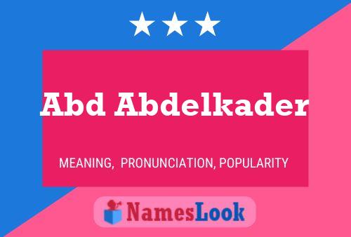 Abd Abdelkader Name Poster