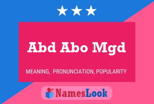 Abd Abo Mgd Name Poster