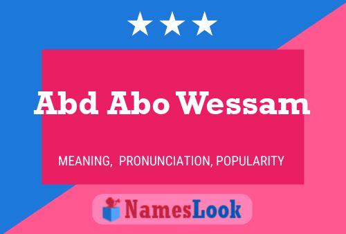 Abd Abo Wessam Name Poster