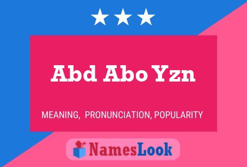 Abd Abo Yzn Name Poster