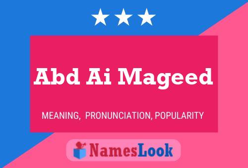 Abd Ai Mageed Name Poster