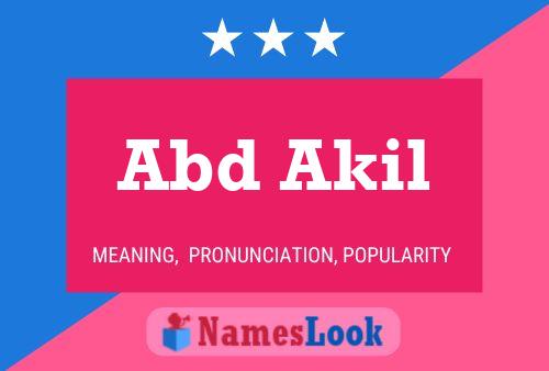 Abd Akil Name Poster