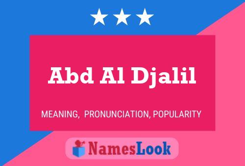 Abd Al Djalil Name Poster