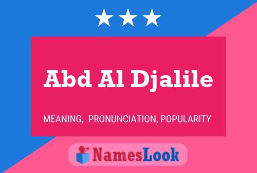 Abd Al Djalile Name Poster