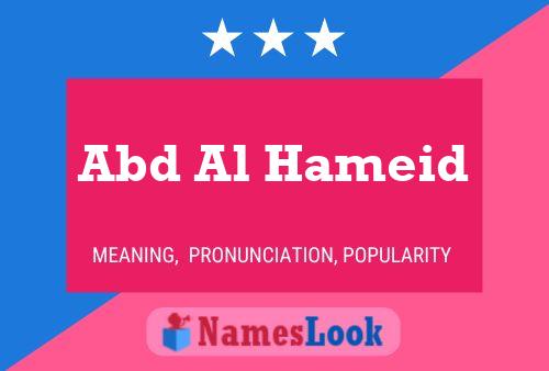 Abd Al Hameid Name Poster