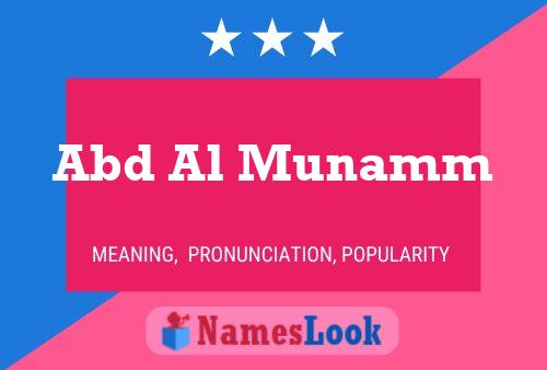 Abd Al Munamm Name Poster